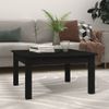 Mesa De Centro De Madera Maciza De Pino Negro 55x55x30 Cm