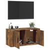 Mueble Para Tv De Pared Roble Ahumado 80x34,5x40 Cm