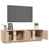 Mueble De Tv De Madera Maciza De Pino 140x40x40 Cm