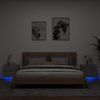 Mesitas De Noche De Pared Con Luces Led 2 Unidades Gris Sonoma