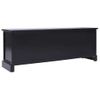 Mueble Para Tv Madera Maciza De Paulownia Negro 108x30x40 Cm