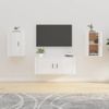 Muebles Para Tv De Pared 2 Unidades Blanco Brillante 40x34,5x60 Cm