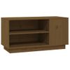 Mueble De Tv Madera Maciza De Pino Marrón Miel 80x35x40,5 Cm