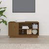 Mueble De Tv Madera Maciza De Pino Marrón Miel 80x35x40,5 Cm