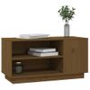 Mueble De Tv Madera Maciza De Pino Marrón Miel 80x35x40,5 Cm