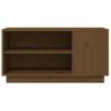 Mueble De Tv Madera Maciza De Pino Marrón Miel 80x35x40,5 Cm