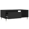 Mesa De Centro Madera Contrachapada Negro 90x50x36,5 Cm