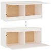 Muebles Para Tv 4 Piezas Madera Maciza De Pino Blanco