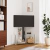 Mueble Tv Esquina 2 Niveles Para 32-70 Pulgadas Negro Plateado