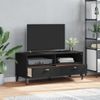 Mueble De Tv Viken Madera Maciza De Pino Negro