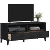 Mueble De Tv Viken Madera Maciza De Pino Negro