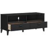 Mueble De Tv Viken Madera Maciza De Pino Negro