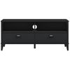 Mueble De Tv Viken Madera Maciza De Pino Negro