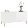 Mesa De Centro Madera Contrachapada Blanco Brillo 90x44,5x45 Cm