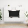 Juego De Mueble Para Tv De 6 Piezas Aglomerado Blanco