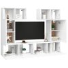 Juego De Mueble Para Tv De 6 Piezas Aglomerado Blanco