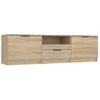 Mueble De Tv Madera Contrachapada Roble Sonoma 140x35x40 Cm