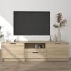 Mueble De Tv Madera Contrachapada Roble Sonoma 140x35x40 Cm