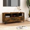 Mueble Para Tv Madera Contrachapada Roble Ahumado 102x35x50 Cm