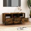 Mueble Para Tv Madera Contrachapada Roble Ahumado 102x35x50 Cm