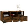 Mueble Para Tv Madera Contrachapada Roble Ahumado 102x35x50 Cm