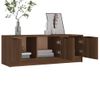 Mueble De Tv Madera Contrachapada Marrón Roble 102x35x36,5 Cm