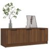 Mueble De Tv Madera Contrachapada Marrón Roble 102x35x36,5 Cm