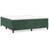 Estructura De Cama Box Spring Terciopelo Verde Oscuro 180x200cm