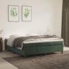 Estructura De Cama Box Spring Terciopelo Verde Oscuro 180x200cm