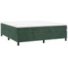 Estructura De Cama Box Spring Terciopelo Verde Oscuro 180x200cm