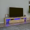 Mueble De Tv Con Luces Led Roble Sonoma 200x36,5x40 Cm