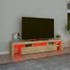 Mueble De Tv Con Luces Led Roble Sonoma 200x36,5x40 Cm