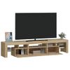 Mueble De Tv Con Luces Led Roble Sonoma 200x36,5x40 Cm