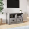 Mueble Para Tv Madera Contrachapada Gris Sonoma 80x35x50 Cm