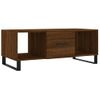 Mesa De Centro Madera Contrachapada Roble Marrón 102x50x40 Cm