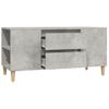 Mueble De Tv Madera Contrachapada Gris Hormigón 102x44,5x50 Cm