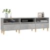 Mueble De Tv Madera Contrachapada Gris Hormigón 150x30x44,5 Cm