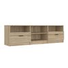 Mueble De Tv Madera Contrachapada Roble Sonoma 150x33,5x45 Cm