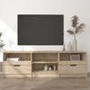 Mueble De Tv Madera Contrachapada Roble Sonoma 150x33,5x45 Cm