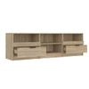 Mueble De Tv Madera Contrachapada Roble Sonoma 150x33,5x45 Cm