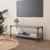 Mueble Para Tv Contrachapada Y Acero Gris Sonoma 100x33x41 Cm