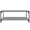 Mueble Para Tv Contrachapada Y Acero Gris Sonoma 100x33x41 Cm