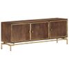 Mueble De Tv De Madera Maciza De Mango 120x30x46 Cm