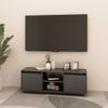 Mueble De Tv Madera Maciza De Pino Gris 110x30x40 Cm