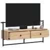 Mueble Tv De Pared Madera Ingeniería Roble Sonoma 100,5x30x51cm