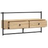 Mueble Tv De Pared Madera Ingeniería Roble Sonoma 100,5x30x51cm