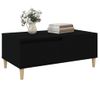 Mesa De Centro Madera Contrachapada Negro 90x50x36,5 Cm