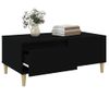 Mesa De Centro Madera Contrachapada Negro 90x50x36,5 Cm