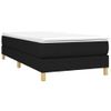 Estructura De Cama Box Spring Tela Negro 90x200 Cm