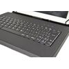 Funda Con Teclado Extraíble En Español (incluye Letra Ñ) Para Bq Aquaris M10 / Bq Edison 3 / Wolder Mitab 10.1" / Woxter 10.1" / Samsung Galaxy Tab A 10.1" - Color Negro